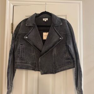 Superdown Washed Black Denim Jacket